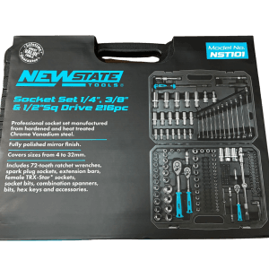 Newstate NST101 171-Piece Professional Socket Set – 1/2", 3/8" & 1/4" Drive